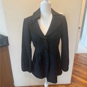 Nanette Lepore Black and blue Textured Blazer